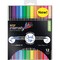 Bic Marker, Dual Tip, 5-1/10"Wx6-3/10"Lx2/5"H, 12/PK, Assorted PK BICFPINDP12AST - alternate 1